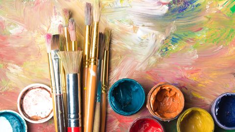 Kunst Pinsel und Farben