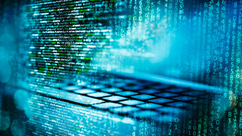 Programmiercode mit Computer und Matrix Programmiercode mit Computer und Matrix